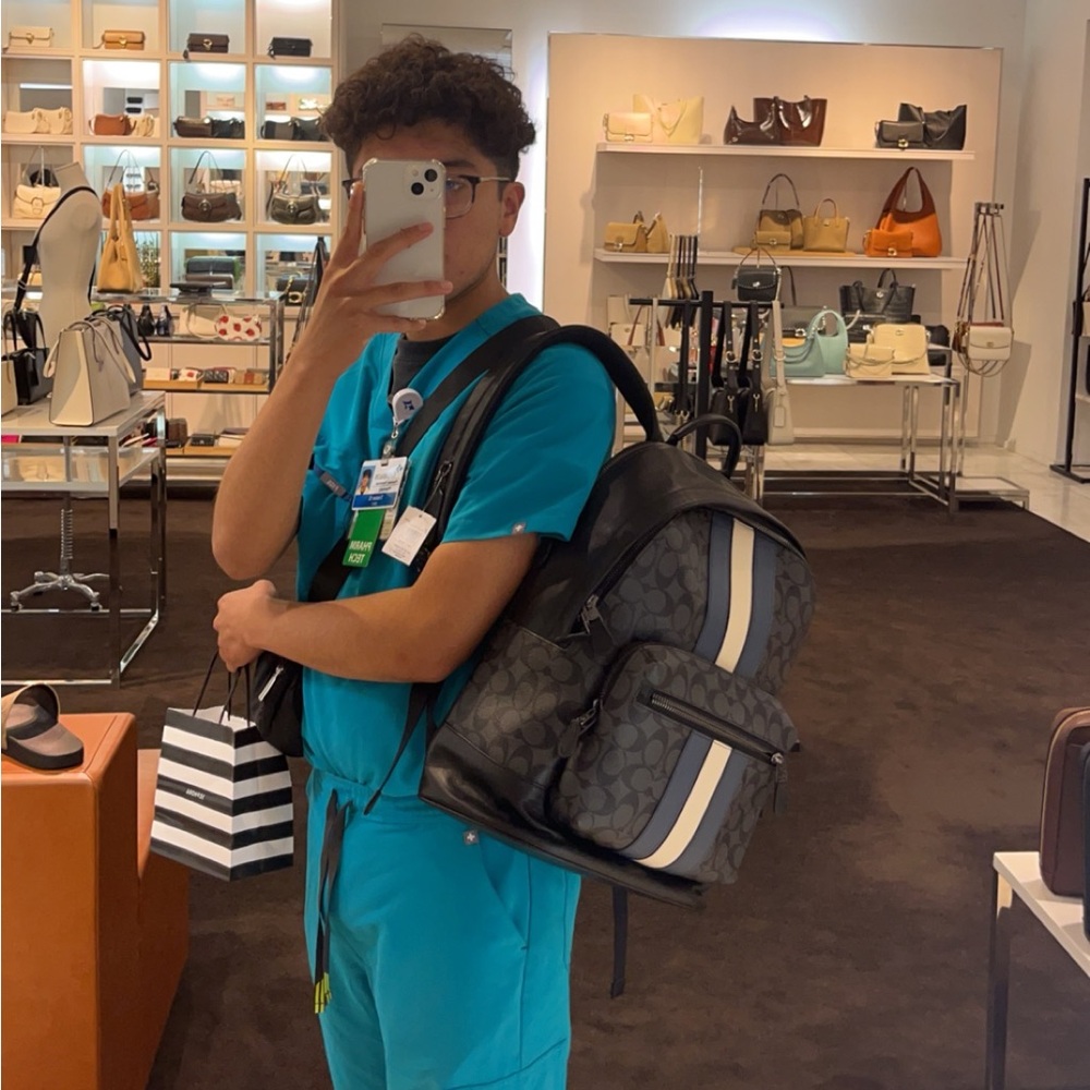 Coach Varsity West Leather Backpack - Picture 2 of 5
